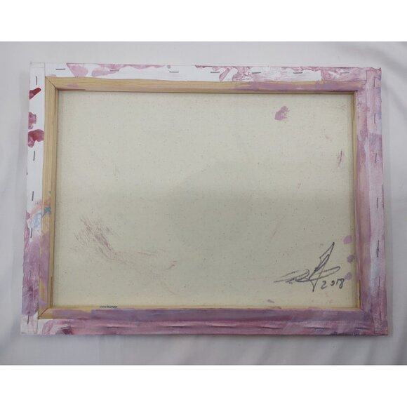 Chalk Master Dave Original Acrylic Painting on Canvas Signed Artwork - Picture 3 of 6